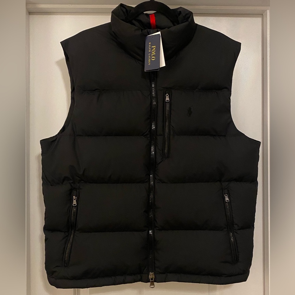 Polo Ralph Lauren black down puffer vest large